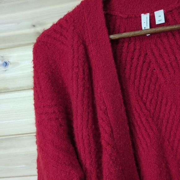 Anthropologie Sweater Womens XS Red Moth Open Front Cardigan - Picture 2 of 7